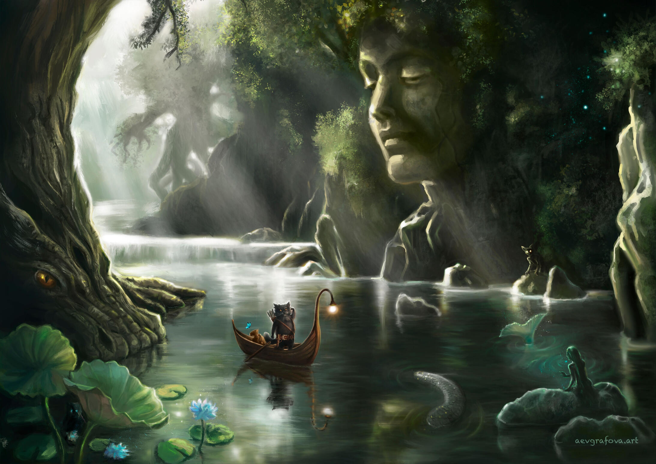 "Mysterious Waters", personal art