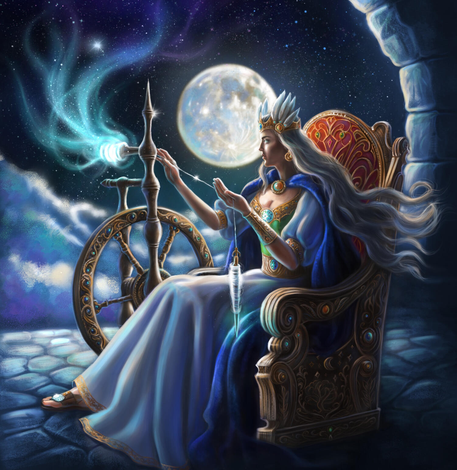 "Frigg", board game illustration "Frigg", board game illustration