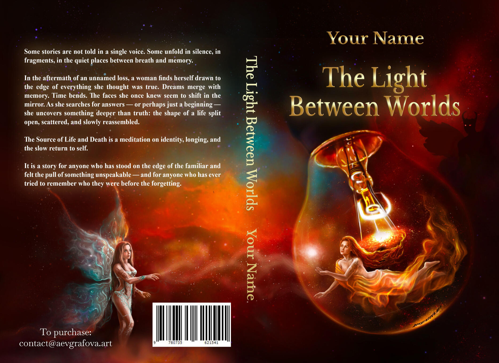 The Light Between Worlds - Premade Book Cover The Light Between Worlds - Premade Book Cover