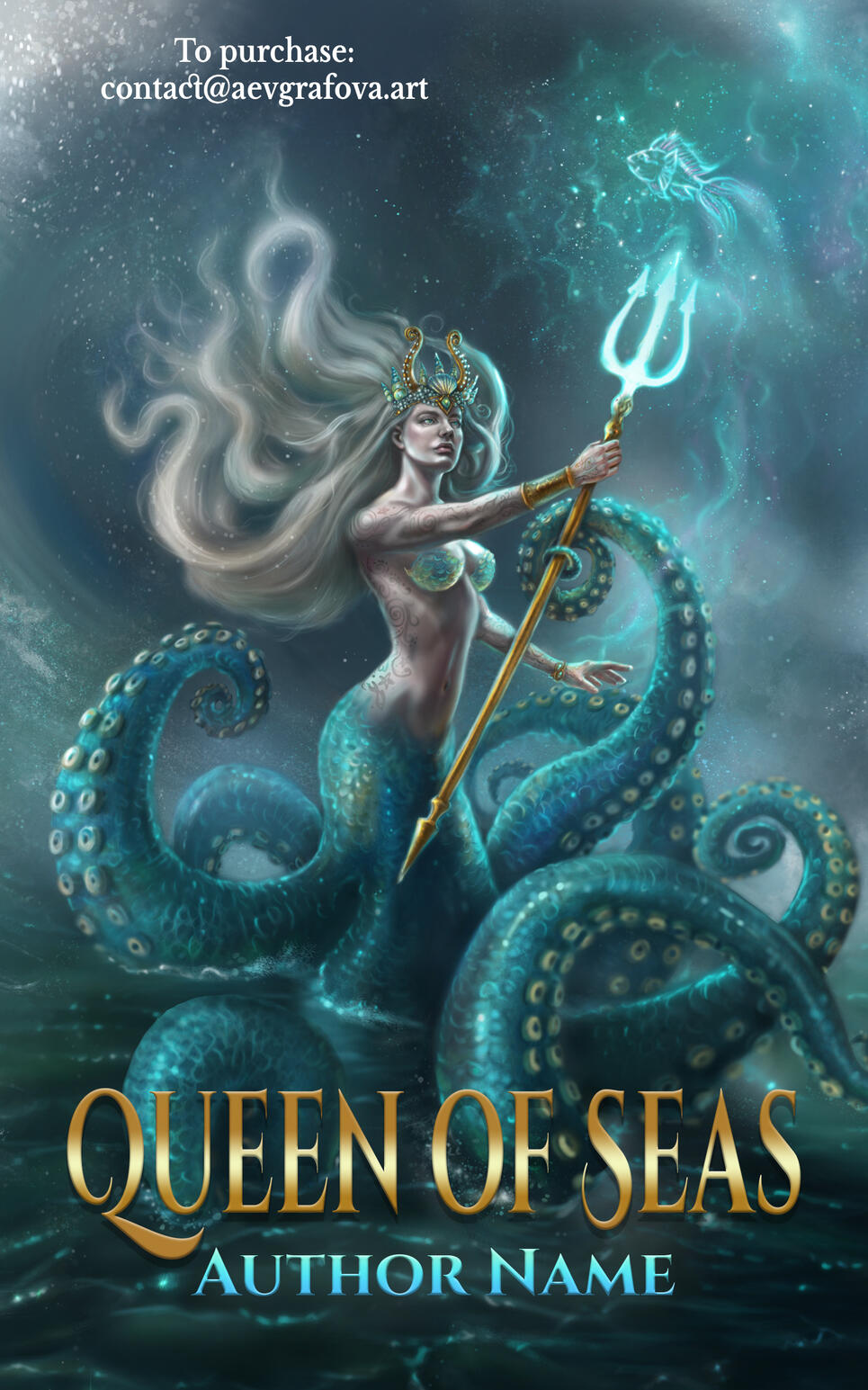 Queen of Seas - premade book cover Queen of Seas - premade book cover
